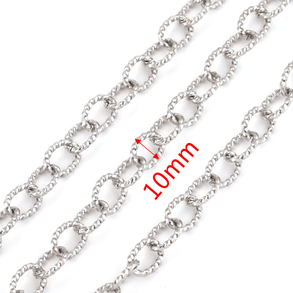 Wholesale 5 rolls - 500 cm various styles of stainless steel punk chain